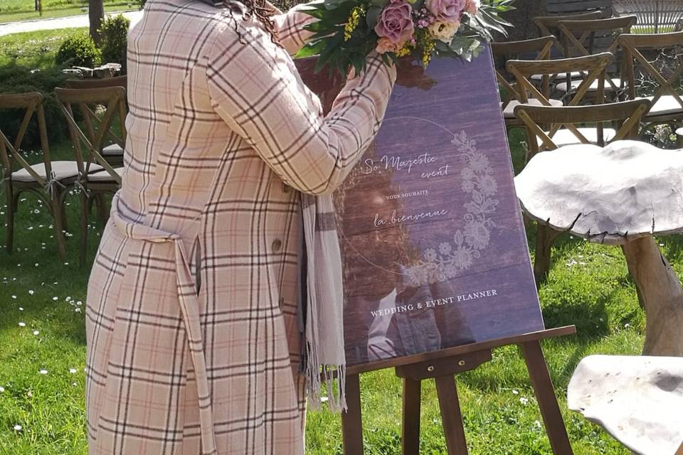 La wedding designer en action