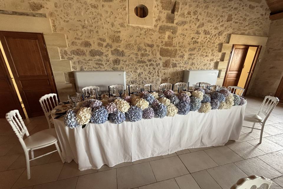 Table des mariés