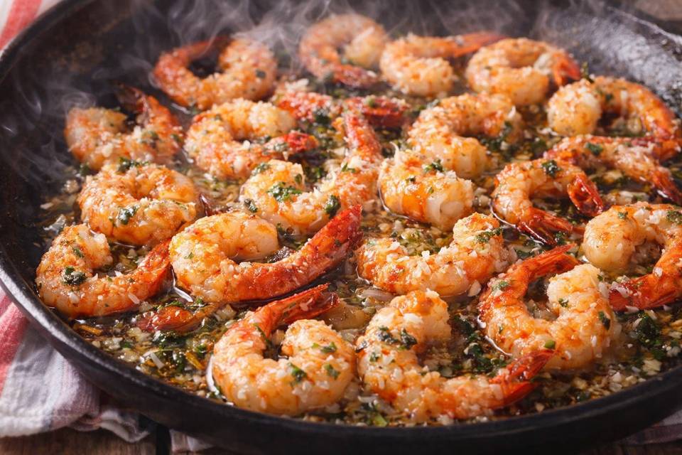 Plancha Crevettes