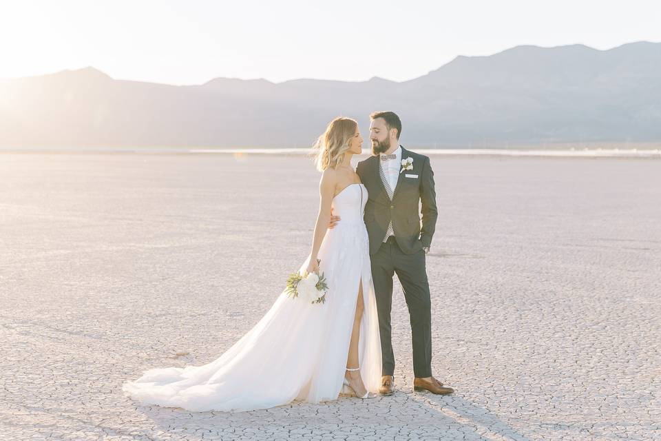 Mariage au Dry Lake Bed