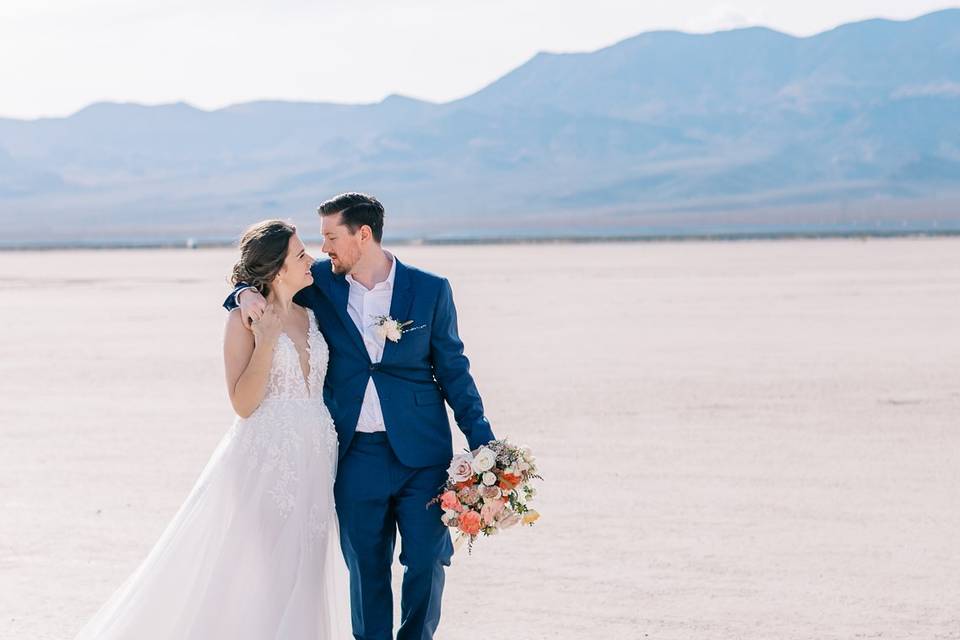 Mariage au Dry Lake Bed