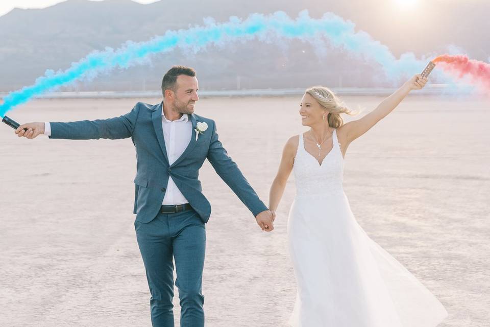 Mariage au Dry Lake Bed