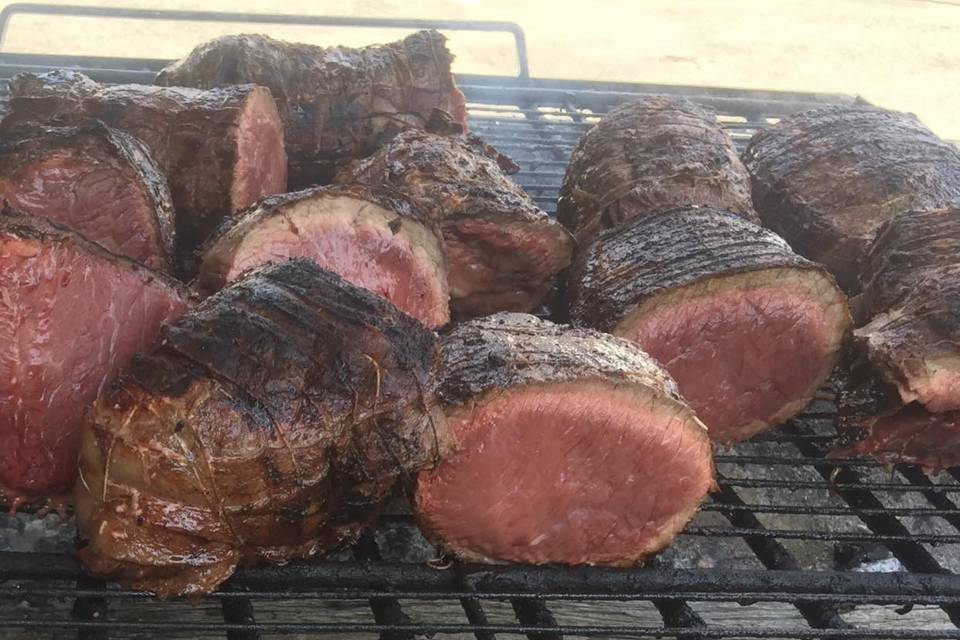 Rôti de bœuf au feu de bois