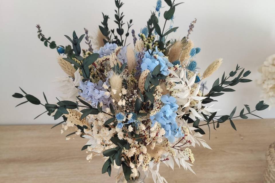 Bouquet durable bleu