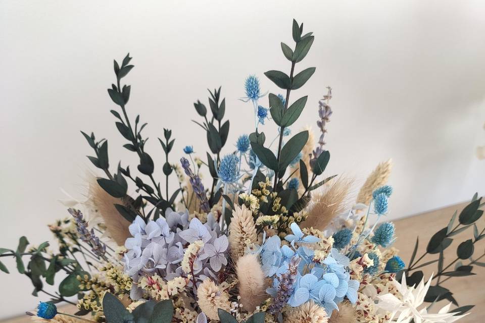 Bouquet durable bleu