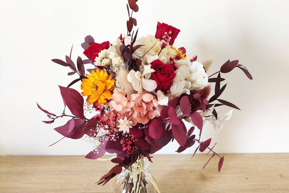Bouquet durable tons chauds
