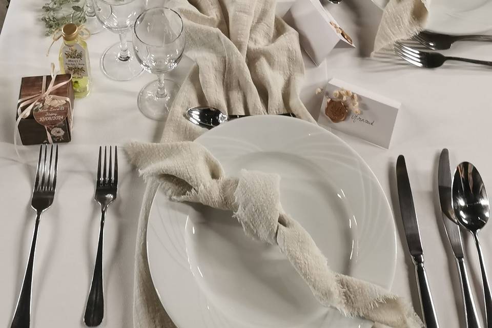 Blanc ficelle et doré