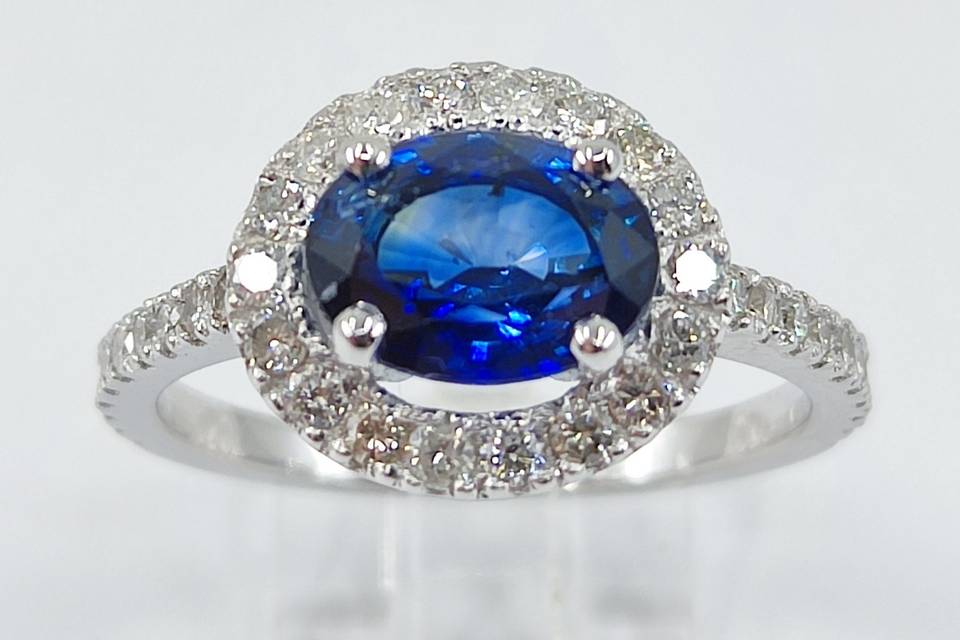 Bague fiançailles saphir