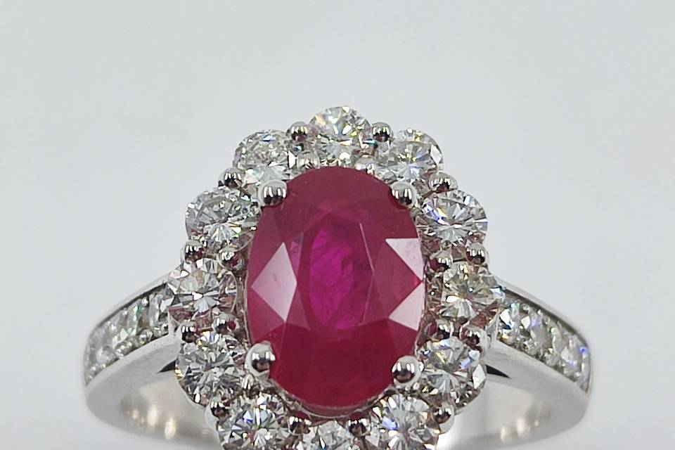 Bague fiançailles rubis