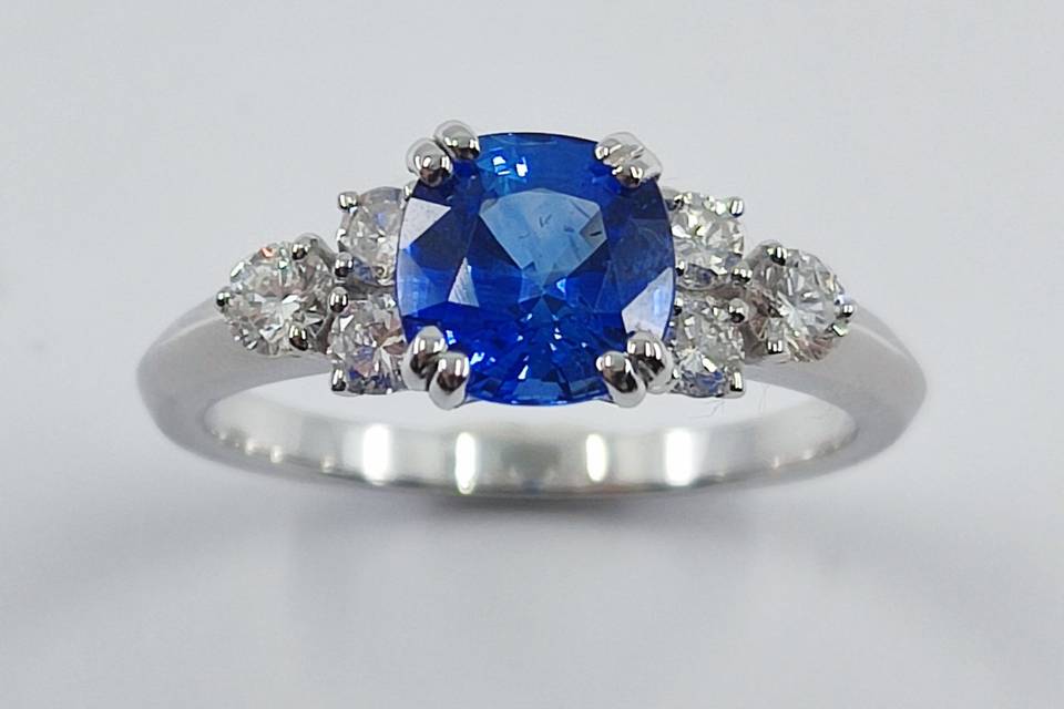 Bague fiançailles saphir