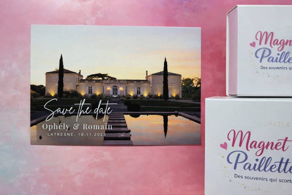 Magnet plat Save the date