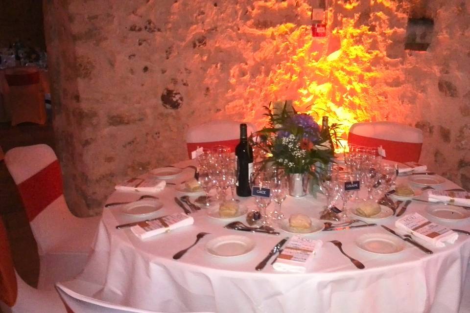 Déco lumière salle reception