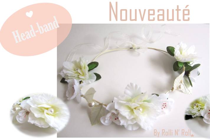 Headband couronne de fleurs