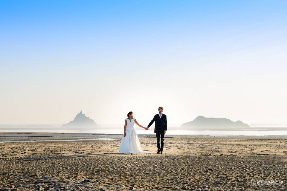 Mariée au mont saint michel