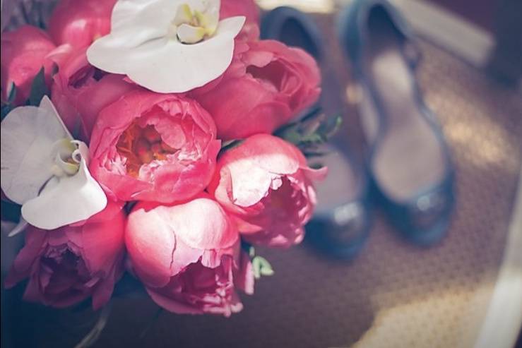 Bouquet de mariée pivoine