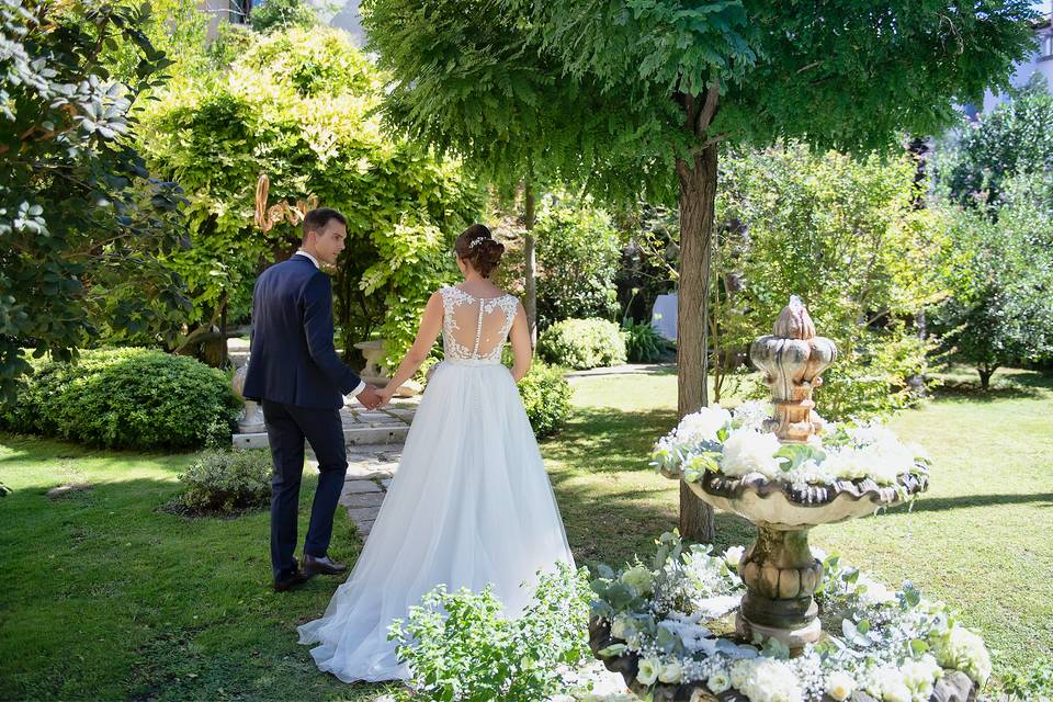 Dans le jardin à Venise