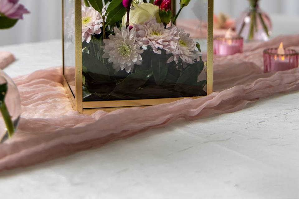 Thème rose pastel et or