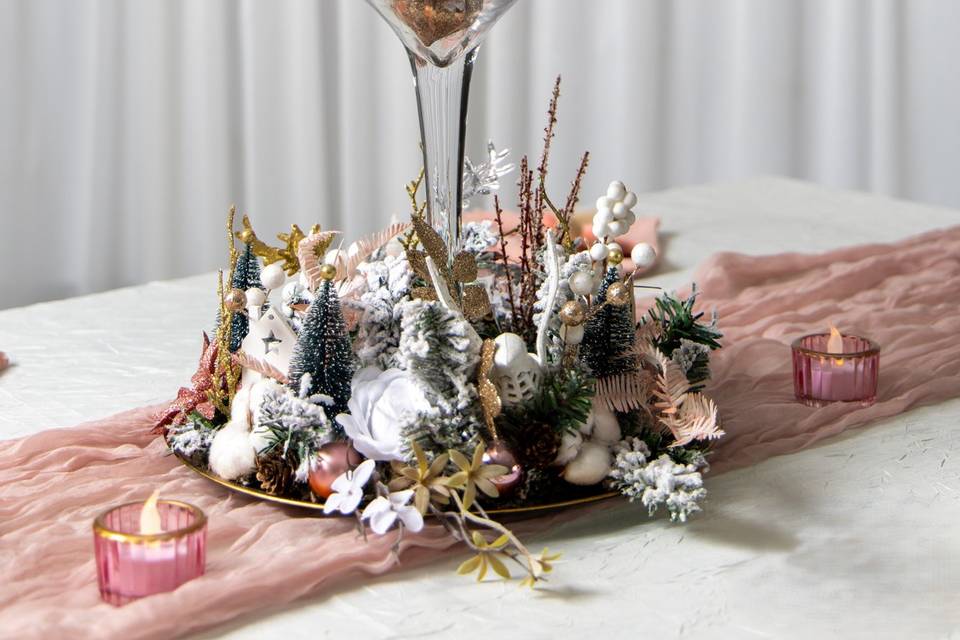 Thème Noël rose et saumon