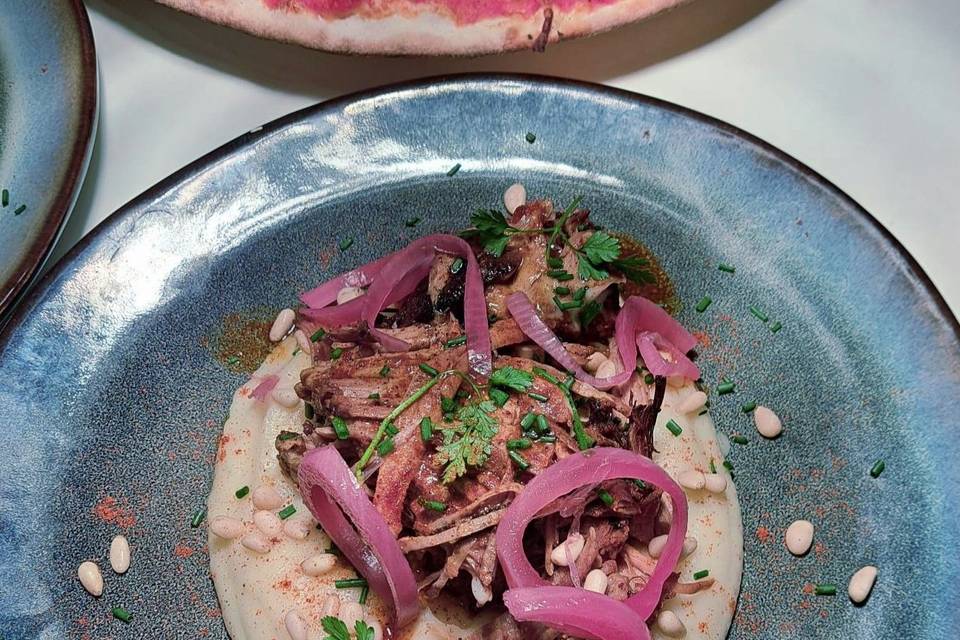 Effiloché de cochon, panais