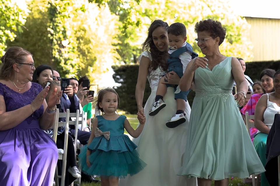 Arrivé de la mariée
