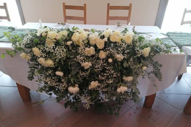 Retombée de table des mariés