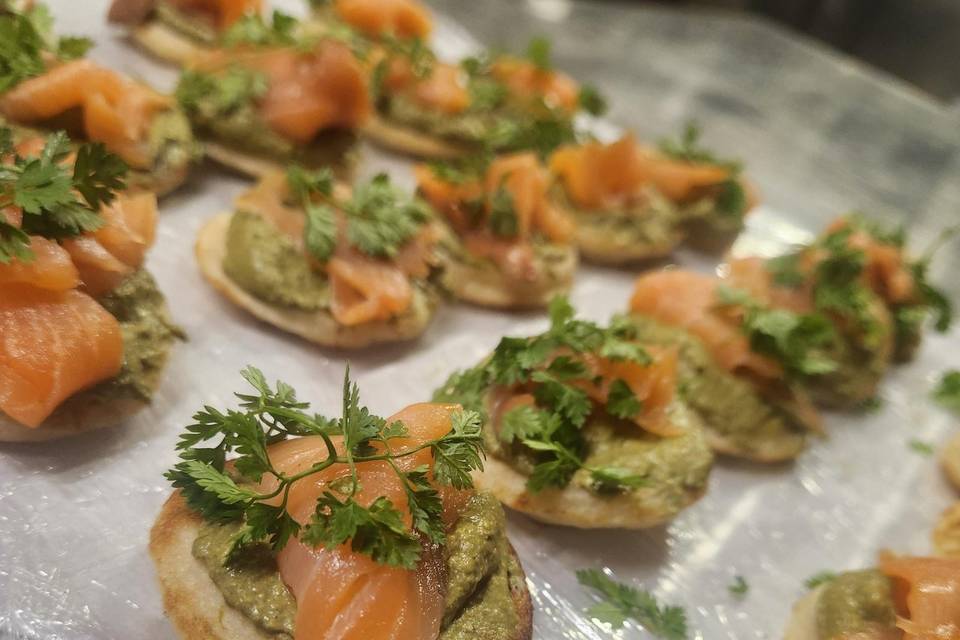 Toasts de saumon fumé