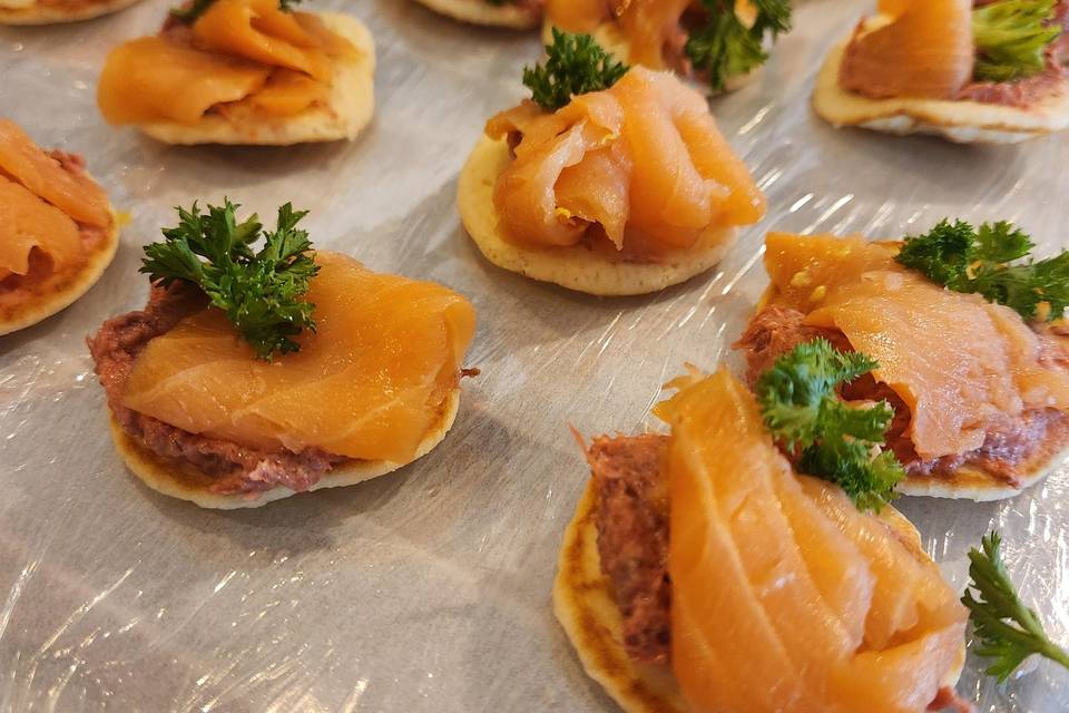 Toasts de saumon fumé