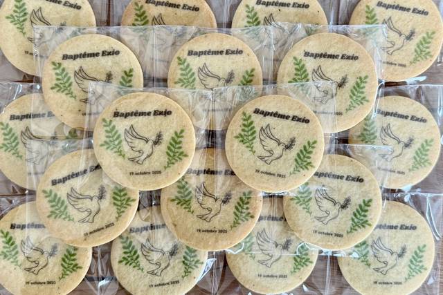 Biscuits non glacés Baptême