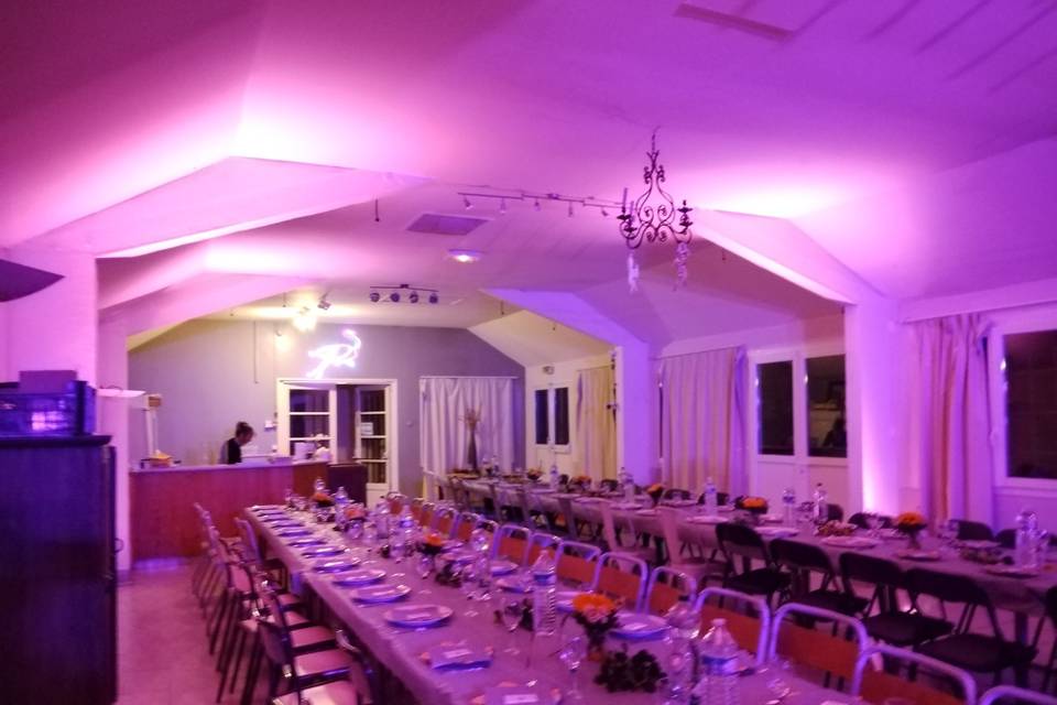 Salles soirée lumineuse