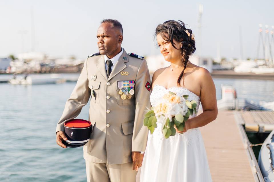 Couple sur le port