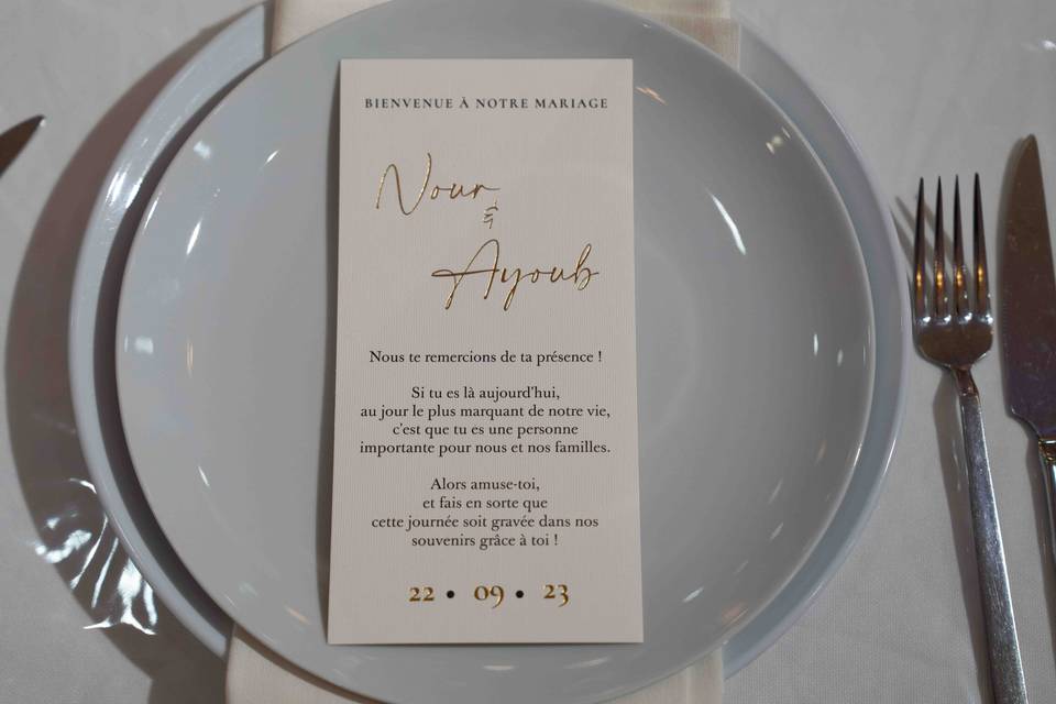 Menu invités