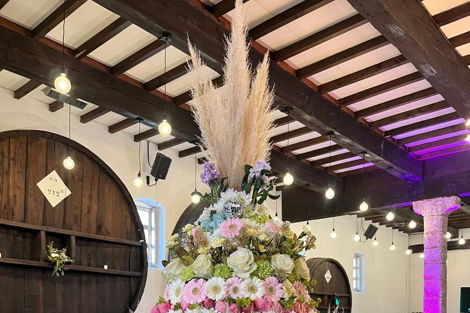 Pièce montée de fleurs