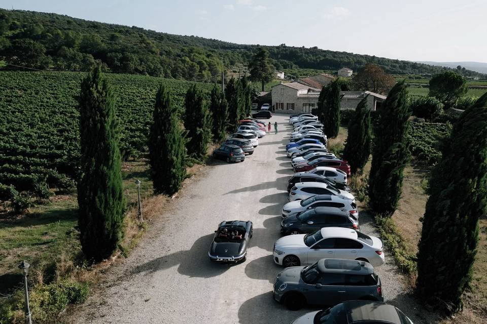 Vue Drone Voiture