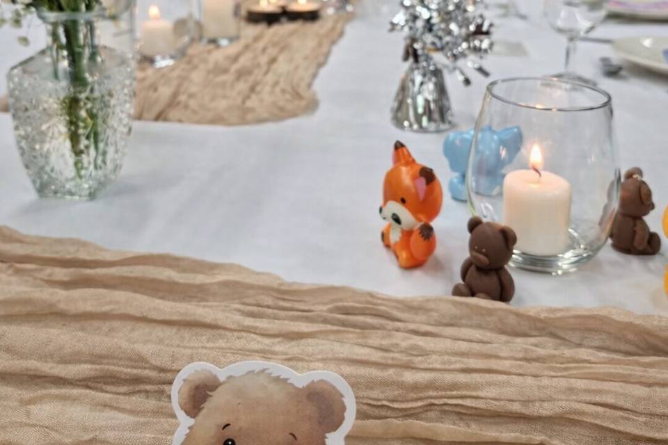 Décoration table gender reveal