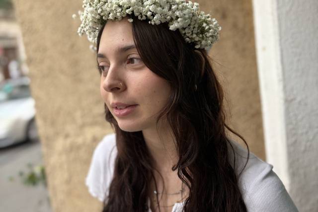 Couronne de gypsophiles