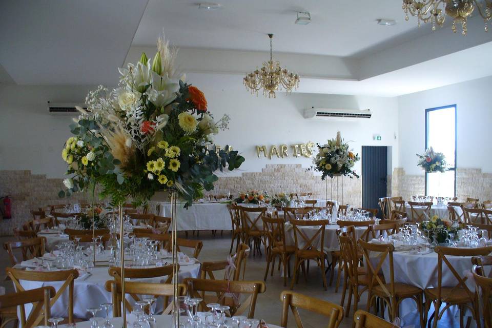 Centre de table en hauteur