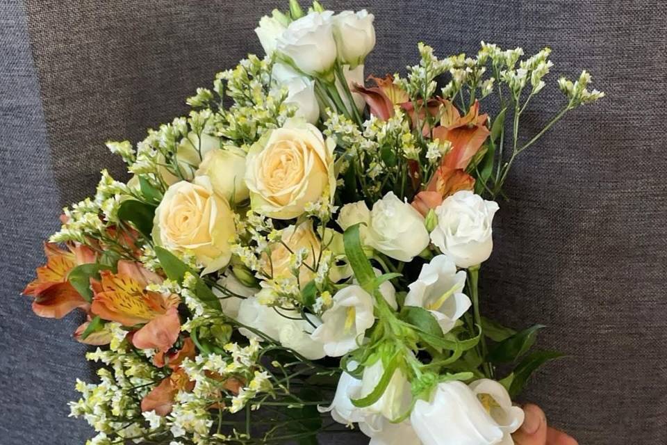 Bouquet de mariée orangé