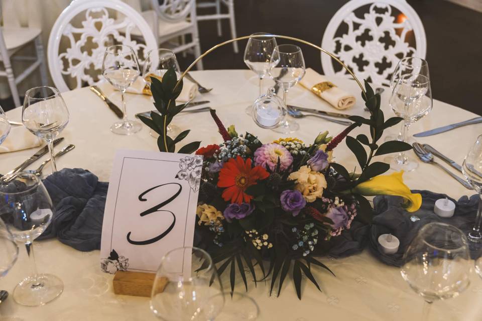 Centre de table anneaux