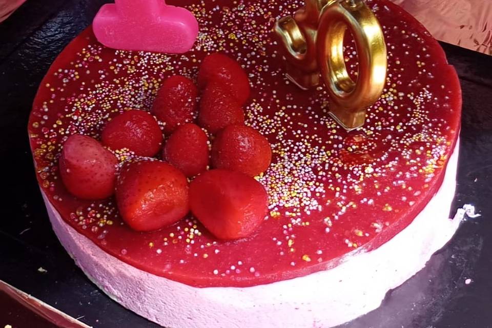 Bavarois fraise fête d'enfants