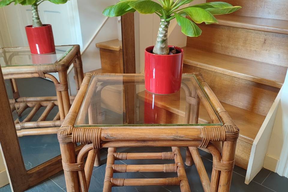 Table basse rotin