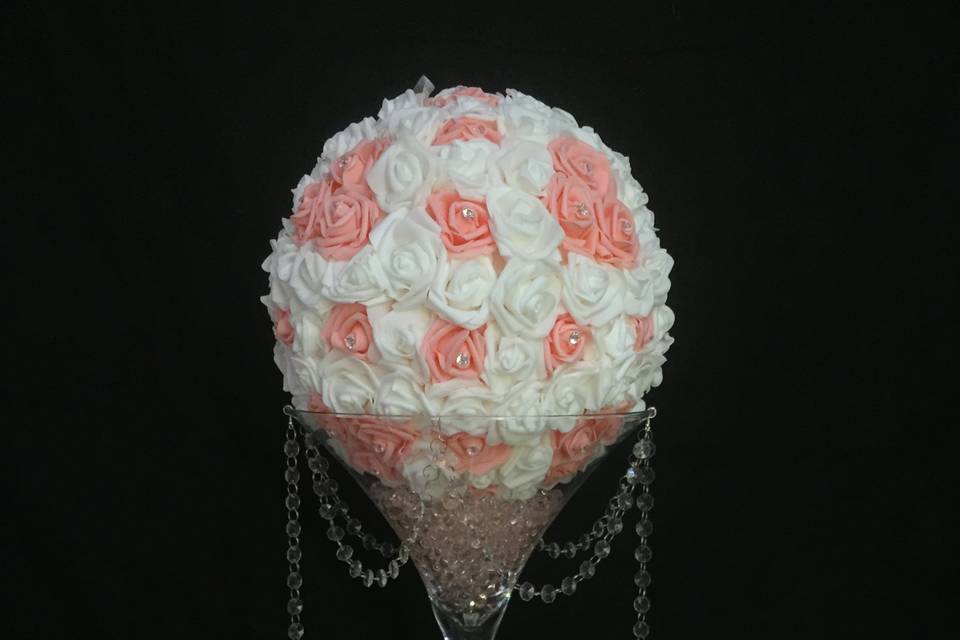 Boule de rose saumon