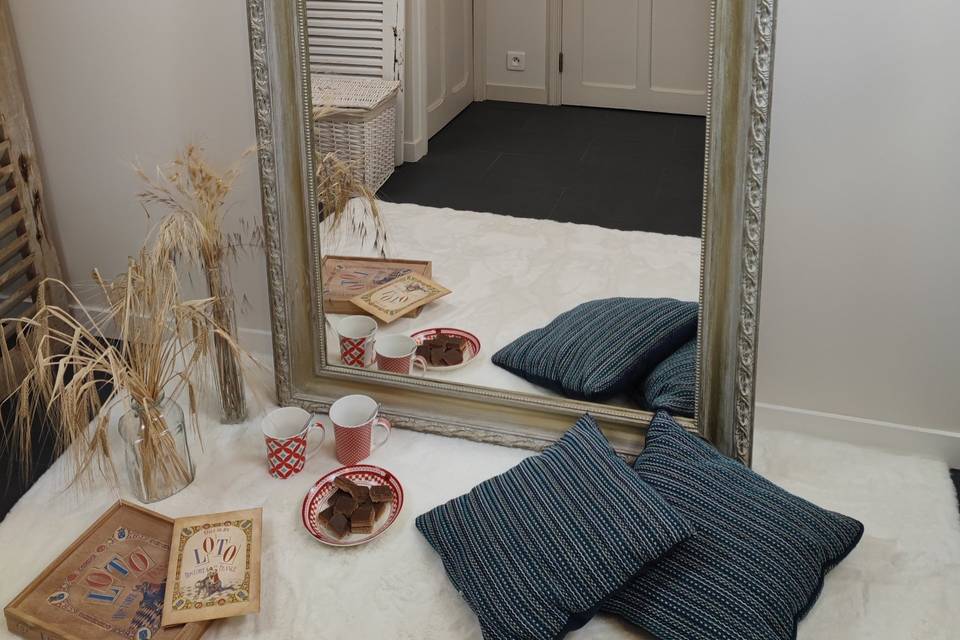Grand miroir plan de table