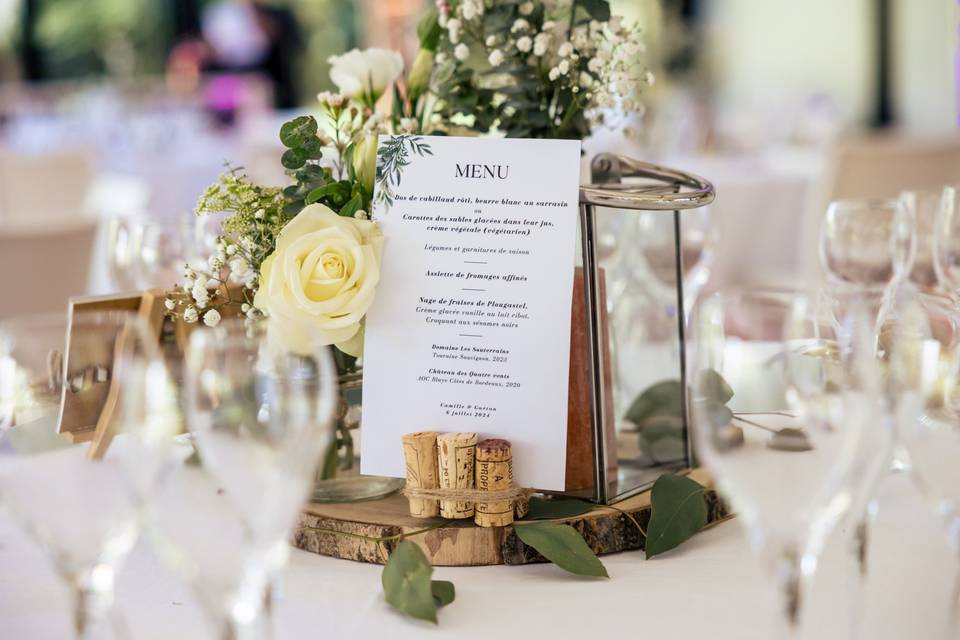 Orangerie - tables décorées