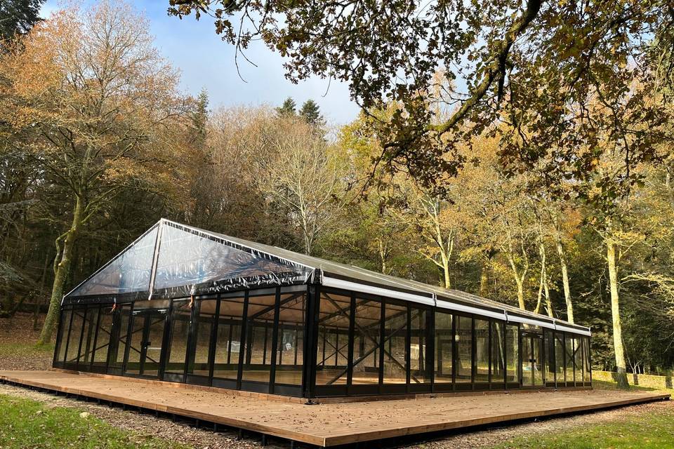 Terrasse de 120m2 vue Manoir