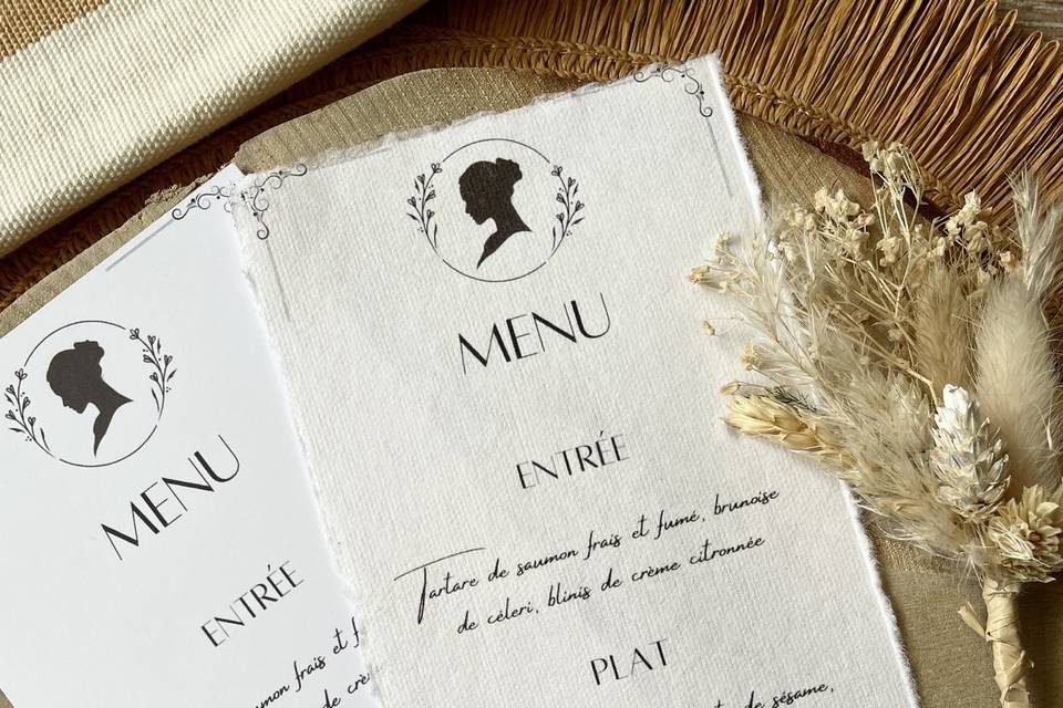 Modèle de menu Bridgerton