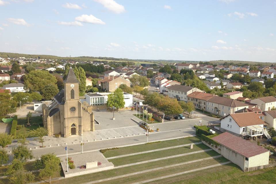 Photographie aérienne église