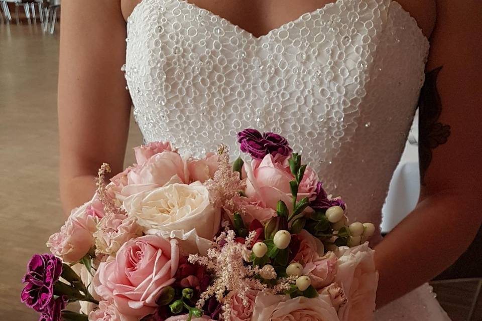 Bouquet de mariée rond