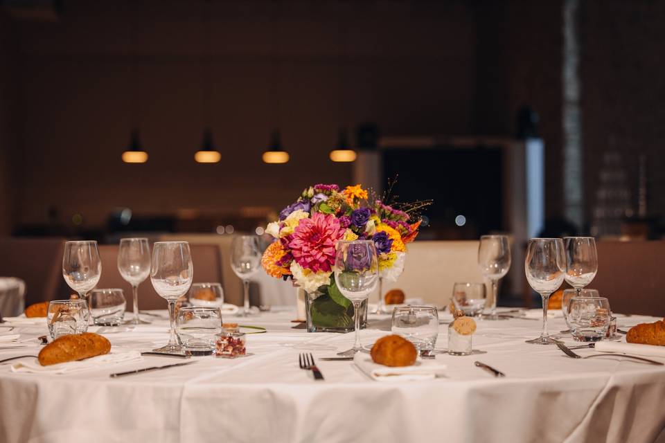 Centre de table en vase