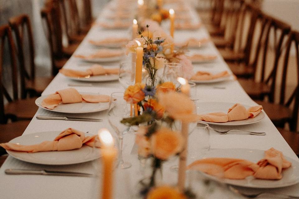 Centre de table en soliflores