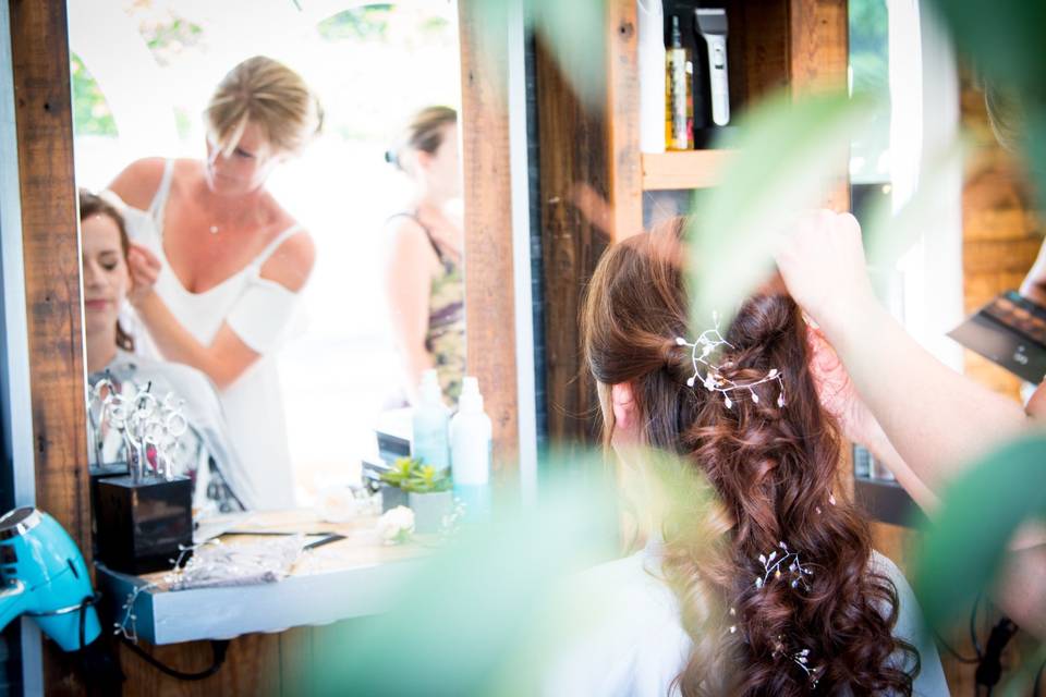 La séance coiffure